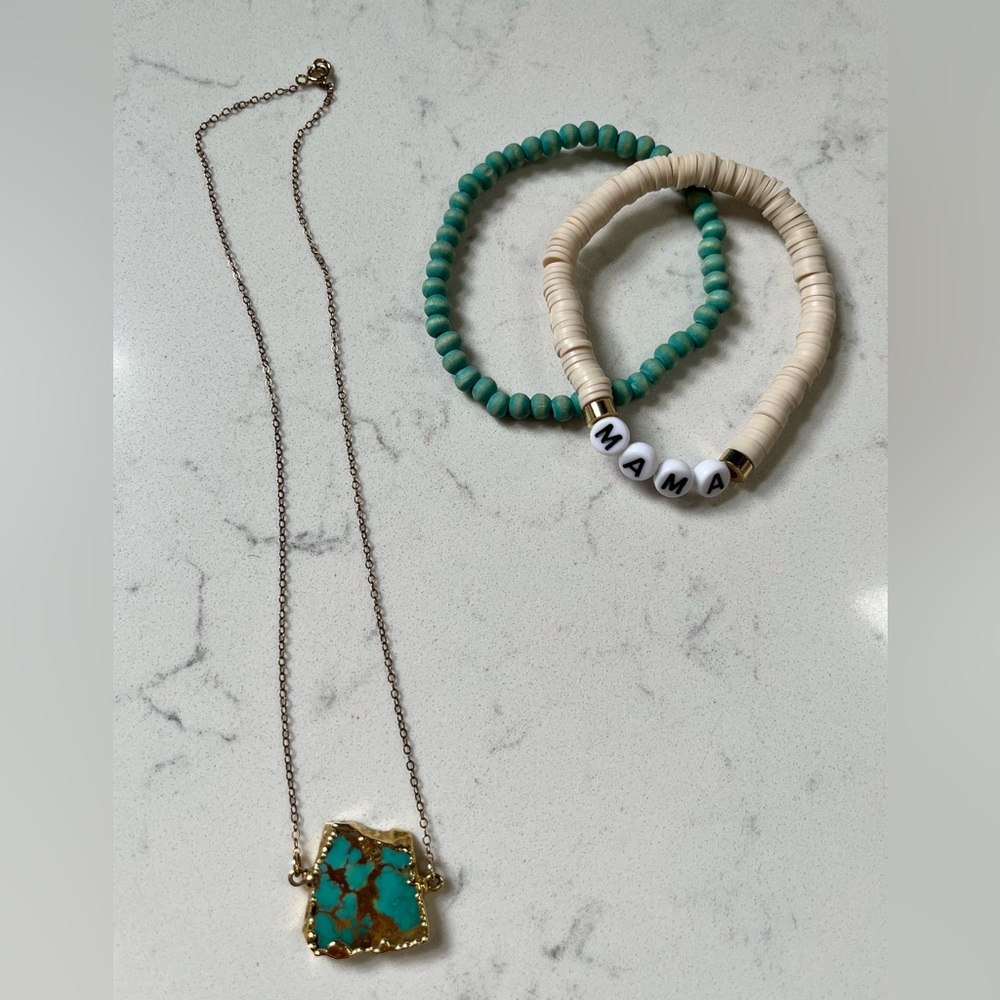 Genuine Turquoise Choker Baby Shower Mothers Day Gift